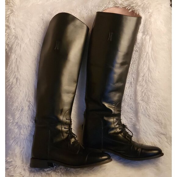 EFFINGHAM Bond Co. 200M Black Leather Equestrian Riding Boots Size 8.5 WC - Picture 7 of 13